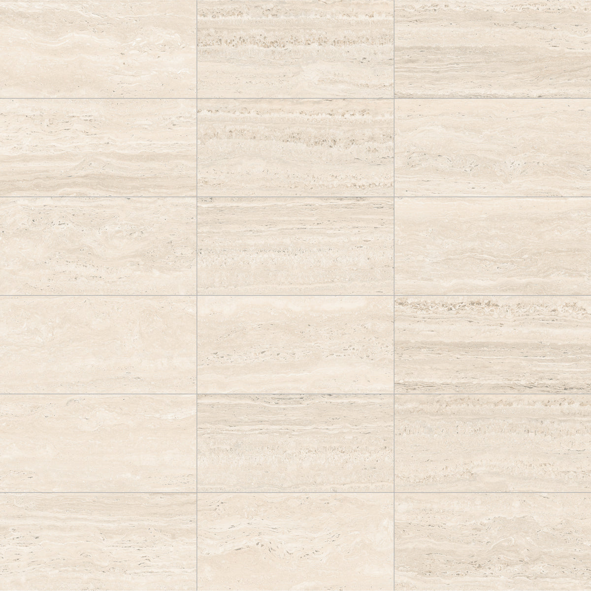 Face view for 12x24 / Ivory / Matte