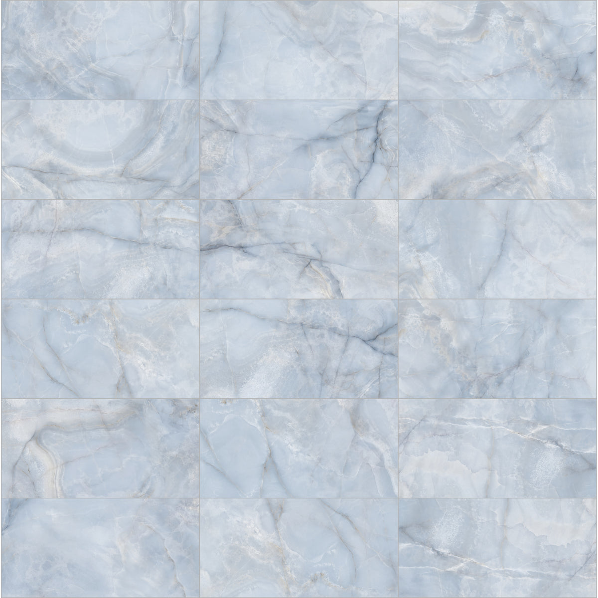 Face view for 12x24 / Blue / Matte